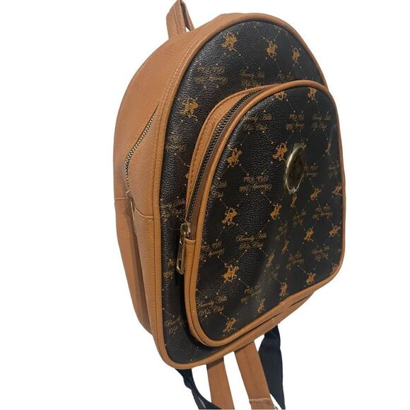 Beverly Hills Polo Club Mini Backpack Chocolate Brown/Tan NEW - Picture 3 of 7